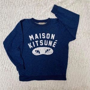 Blue Maison Kitsuné Fox Eyes Sweatshirt